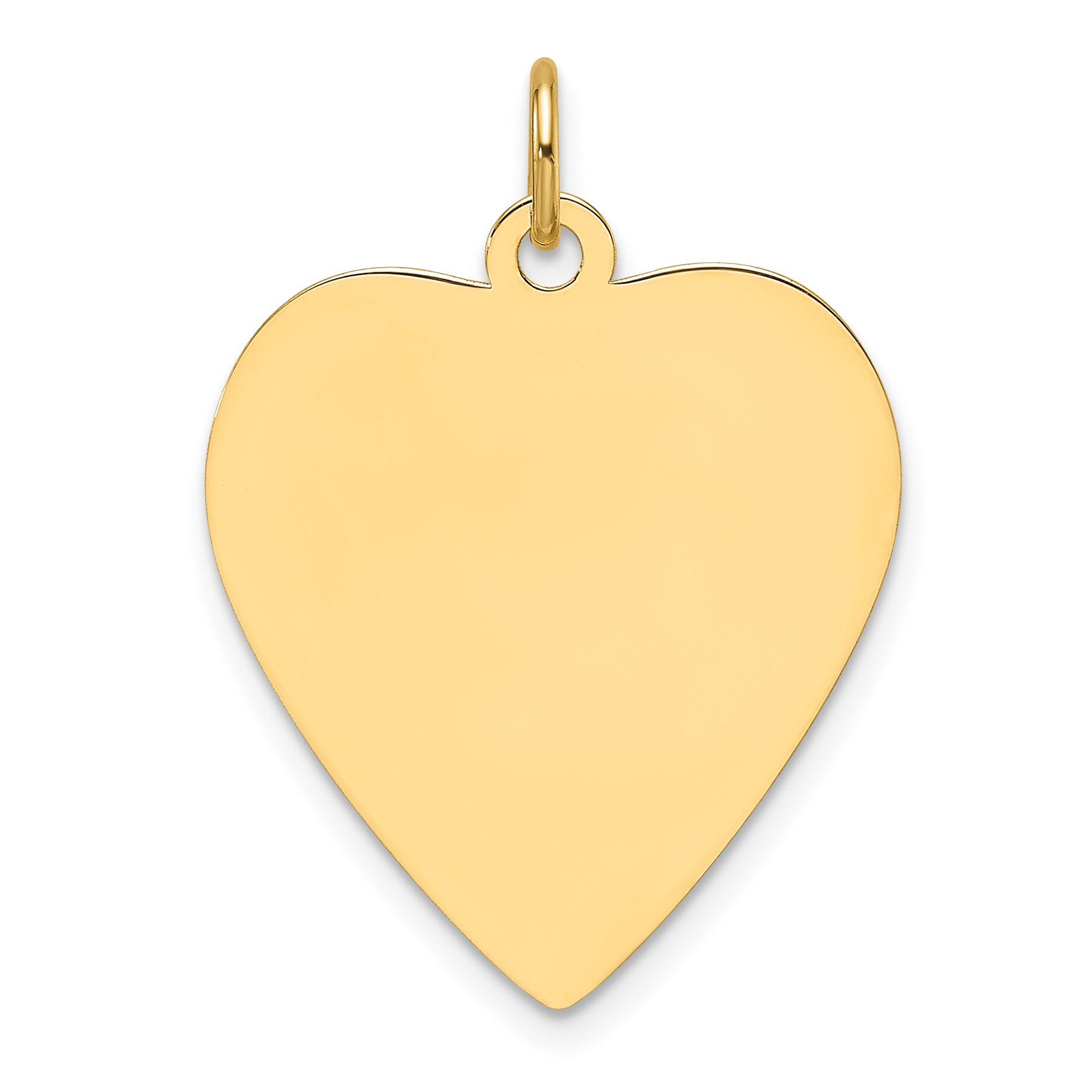 14k Plain .027 Gauge Engravable Heart Disc Charm (XM696/27)