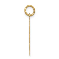 14K Yellow Gold Girl Head on.013 Gauge 18mm Engravable Scalloped Disc Charm view 2