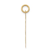 14K Yellow Gold Boy Head on.011 Gauge 22mm Engravable Scalloped Disc Charm view 2