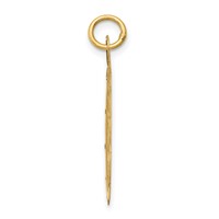 14K Yellow Gold Girl Head on.011 Gauge 22mm Engravable Scalloped Disc Charm view 2