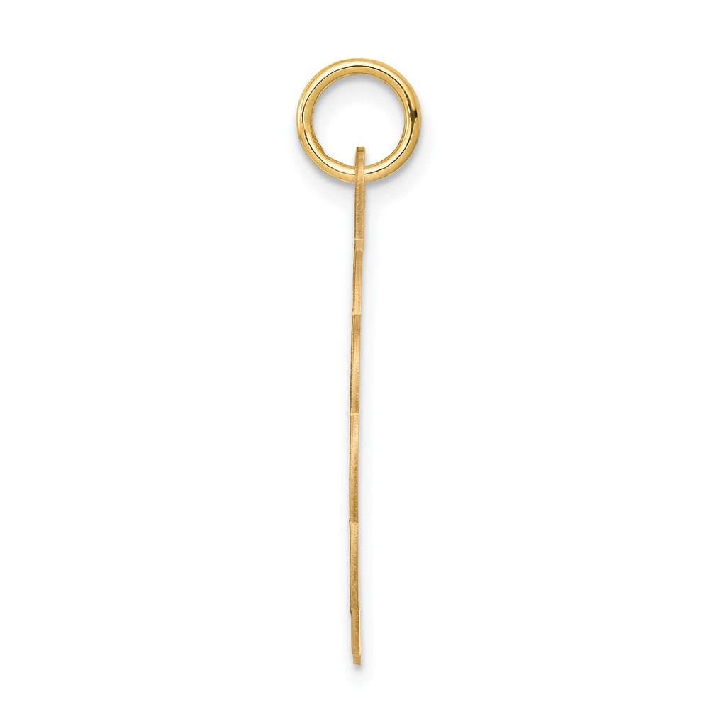 14k Boy Head on .018 Gauge Engravable Scalloped Disc Charm (XM85/18)