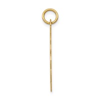 14K Yellow Gold Girl Head on.011 Gauge Engravable Scalloped 25x 22mm Disc Charm view 2