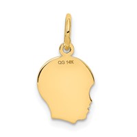 14K .011 Depth Engravable Boy Head Charm view 4
