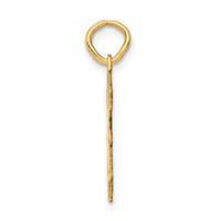 14K Yellow Gold .011 Depth Engravable Girl Charm view 2