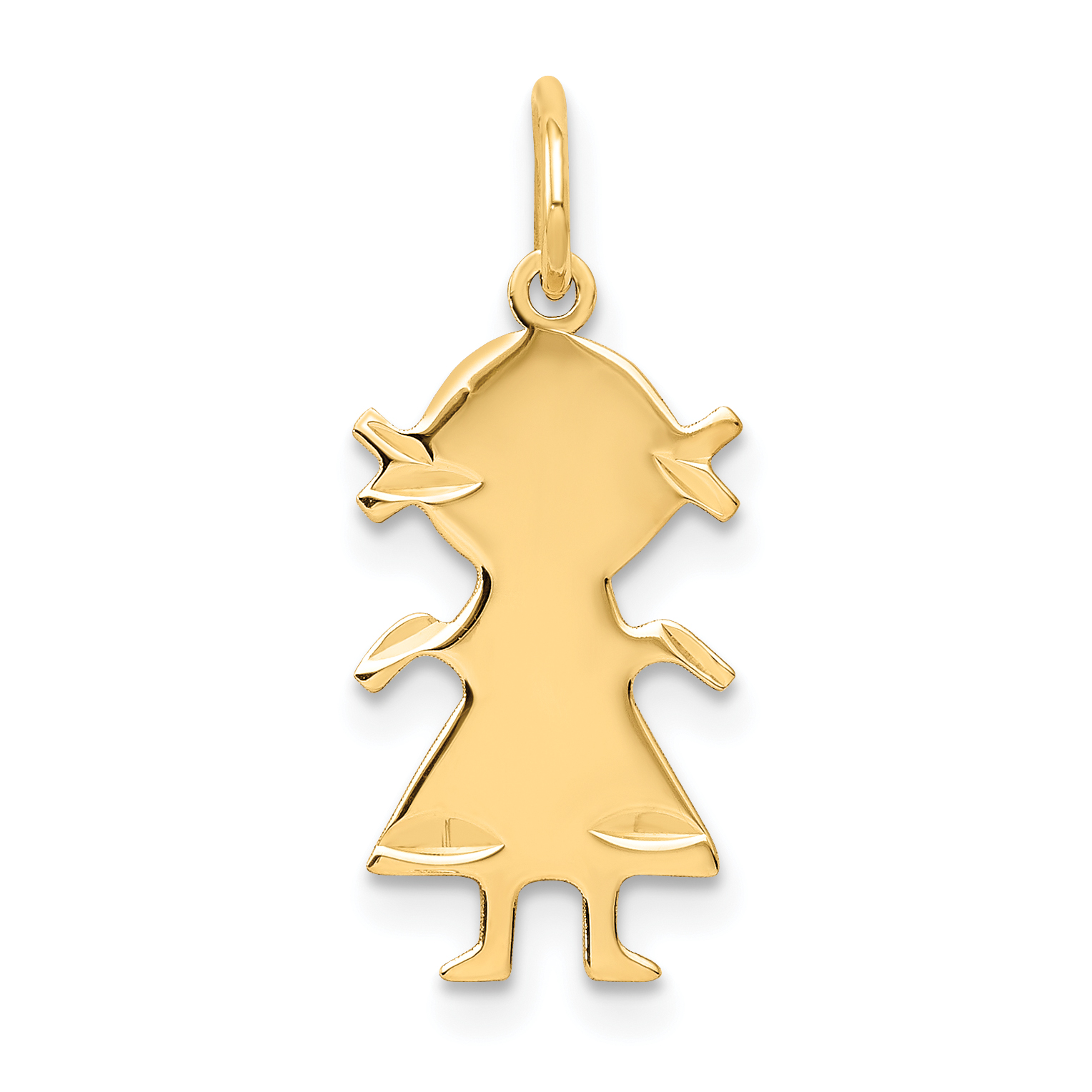 14k .011 Depth Engravable Girl Charm (XM93/11)