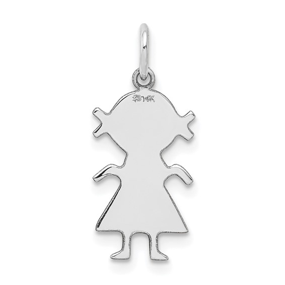14kw .018 Depth Engravable Girl Charm