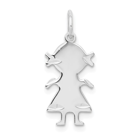14kw .018 Depth Engravable Girl Charm