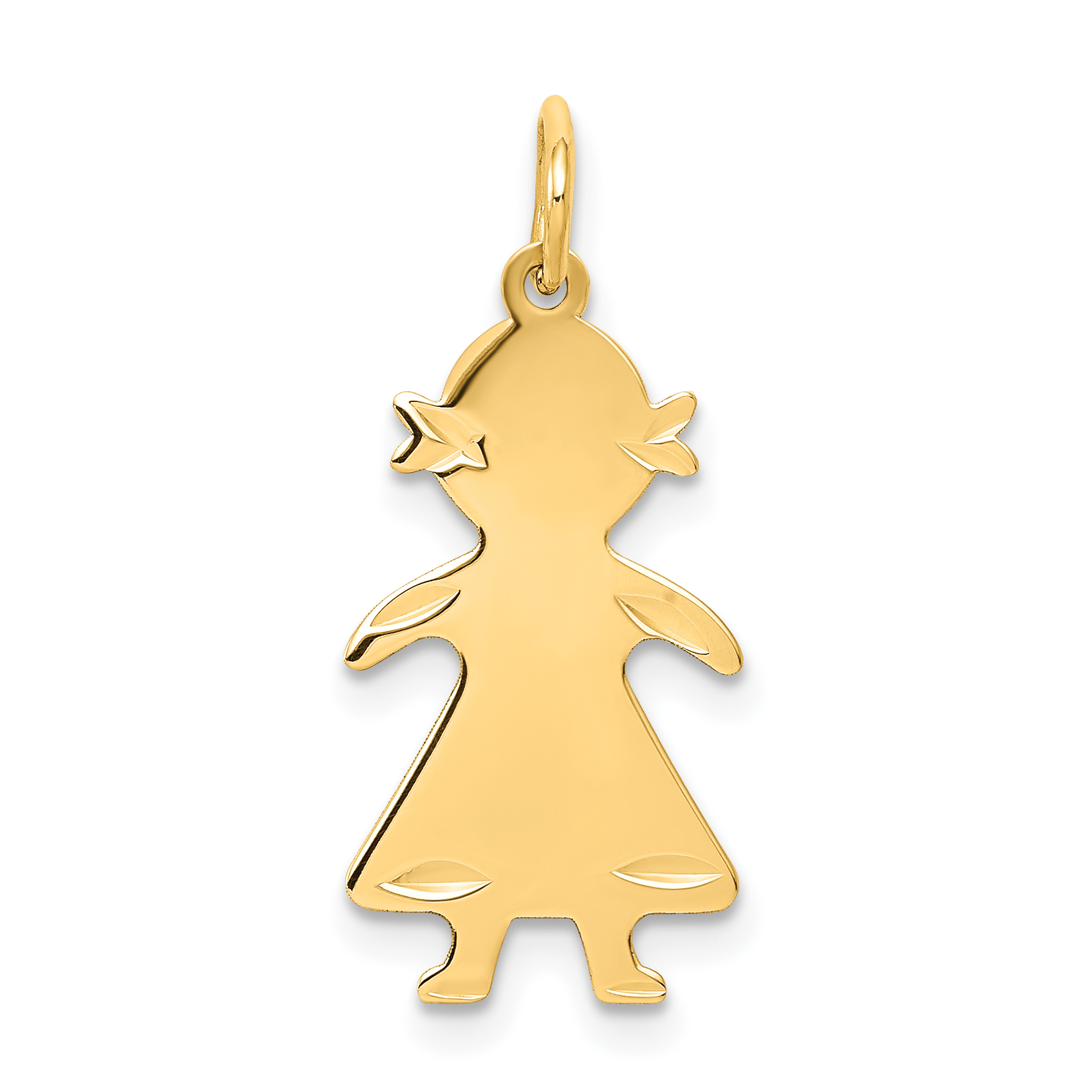 14k .018 Depth Engravable Girl Charm (XM99/18)