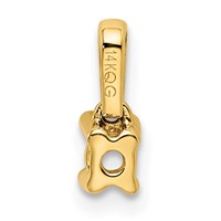 14K Family Jewelry Synthetic Stone & Diamond Set Pendant view 4