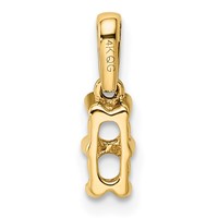 14K Yellow Gold Family Jewelry Synthetic Stone & Diamond Set Pendant view 4
