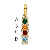 14K Family Jewelry Diamond Semi-Set Pendant view 1