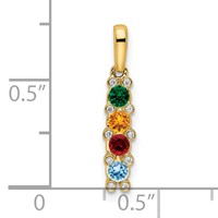 14K Family Jewelry Diamond Semi-Set Pendant view 5