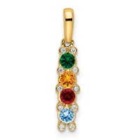 14K Family Jewelry Diamond Semi-Set Pendant view 2