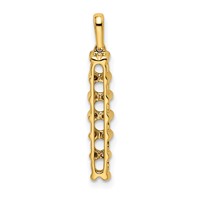 14K Yellow Gold Family Jewelry Diamond Semi-Set Pendant view 4