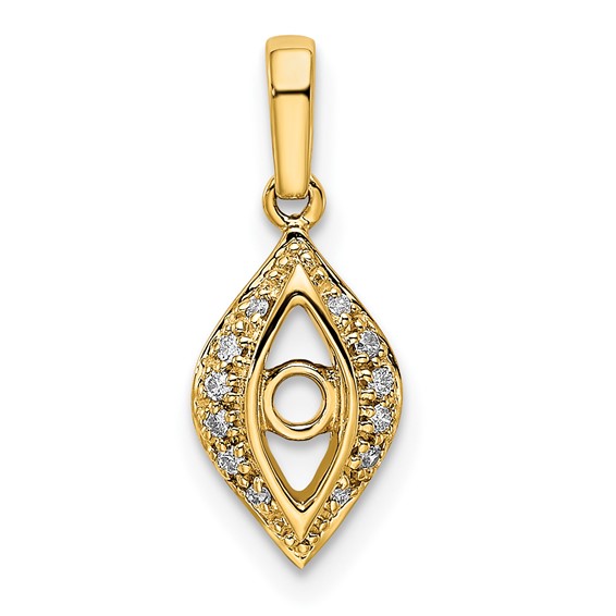 Family Jewelry Diamond Semi-Set Pendant