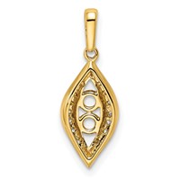 14K Family Jewelry Diamond Semi-Set Pendant view 4