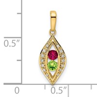 14K Family Jewelry Diamond Semi-Set Pendant view 5