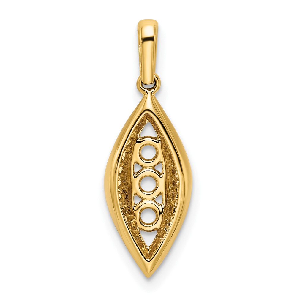 14K Family Jewelry Diamond Semi-Set Pendant (XMP32/3)