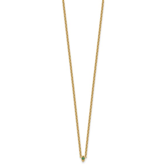 14k 1 Genuine Birthstone Mother's Necklace