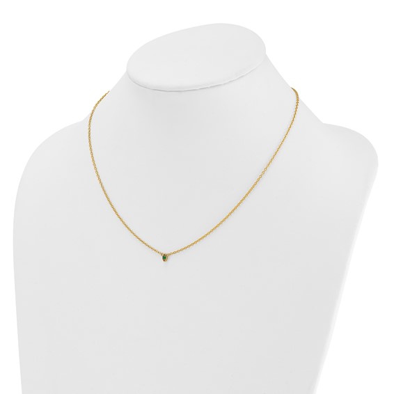 14k 1 Genuine Birthstone Mother's Necklace