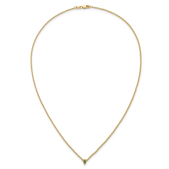 14k 1 Genuine Birthstone Mother's Necklace