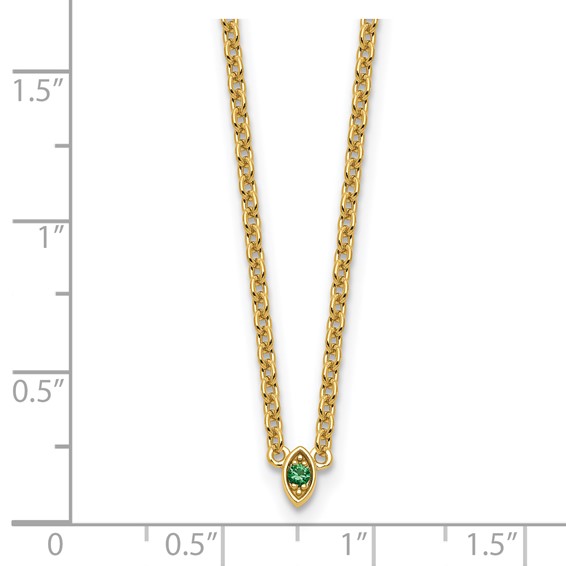 14k 1 Genuine Birthstone Mother's Necklace