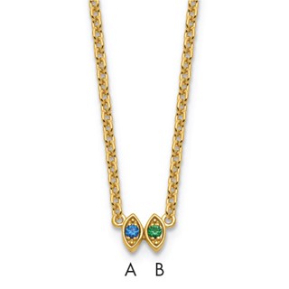 14K 2 Birthstone Mother's Necklace Mounting