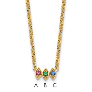 14k 3 Birthstone Mother's Necklace Mounting