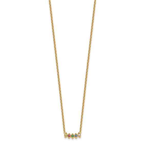 14k 5 Birthstone Mother's Necklace Mounting