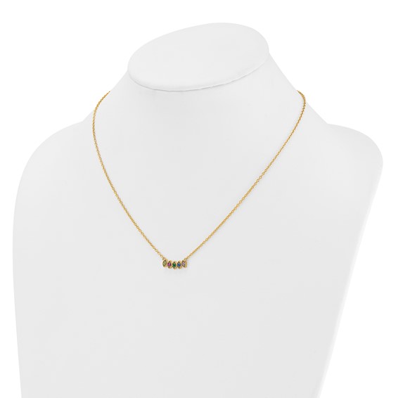 14k 5 Birthstone Mother's Necklace Mounting