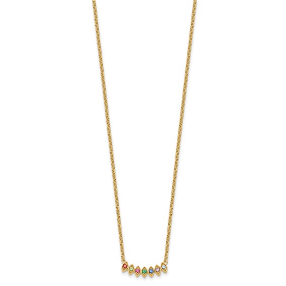 14k 7 Birthstone Mother's Necklace Mounting