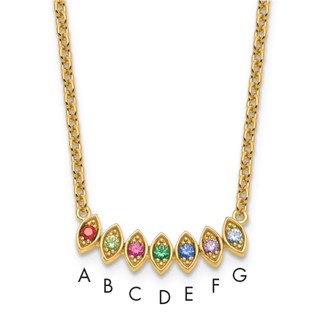 14k 7 Birthstone Mother's Necklace Mounting