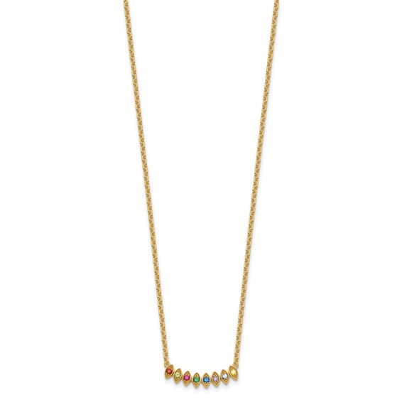 14k 8 Birthstone Mother's Necklace Mounting