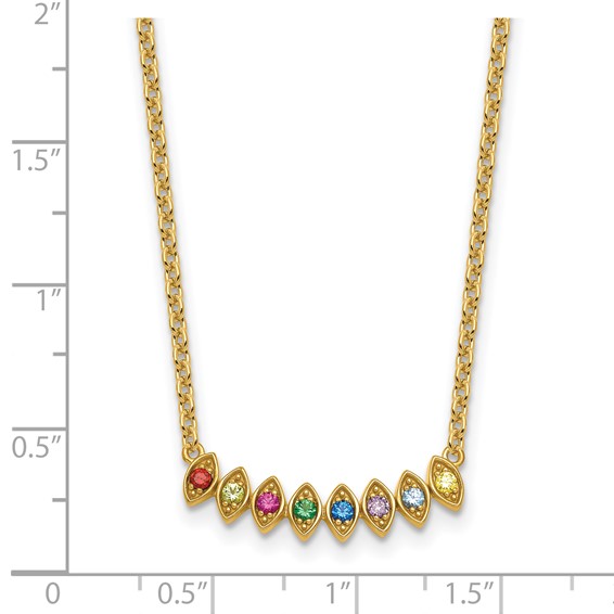 14k 8 Birthstone Mother's Necklace Mounting