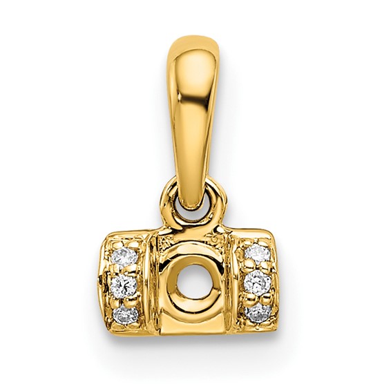 Family Jewelry Diamond Semi-Set Pendant