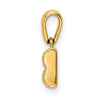14K Yellow Gold Family Jewelry Diamond Semi-Set Pendant view 3