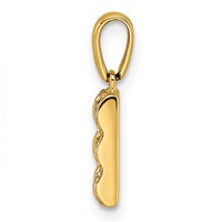 14K Yellow Gold Family Jewelry Synthetic Stone & Diamond Set Pendant view 3