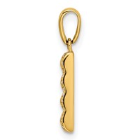14K Yellow Gold Family Jewelry Diamond Semi-Set Pendant view 3