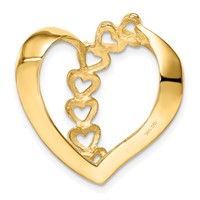 14K Yellow Gold Family Heart Slide view 4