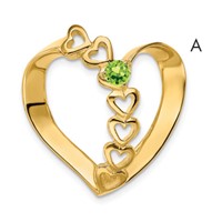 14K Yellow Gold Family Heart Slide view 1