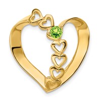 14K Yellow Gold Family Heart Slide view 2