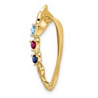 14K Yellow Gold Synthetic Diamond Family Heart Slide view 3