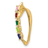 14K Genuine 5 Stone Mother's Slide view 3