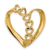 14K Yellow Gold Genuine 6 Stone Mother's Slide view 5