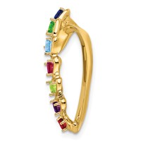 14K Synthetic Diamond Family Heart Slide view 3