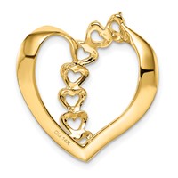 14K Synthetic Diamond Family Heart Slide view 4
