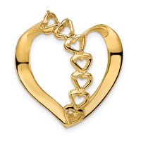 14K Synthetic Diamond Family Heart Slide view 5
