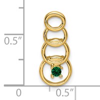 14K 1 Genuine Stone Family Pendant view 5