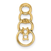 14K Yellow Gold 2 Synthetic Stone Family Pendant view 4