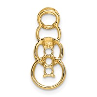 14K Yellow Gold 3 Synthetic Stone Family Pendant view 4